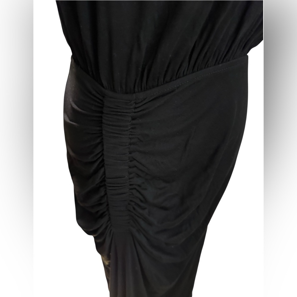 Doe & Rae Ruched Knit Dress Sz S NWOT | Cap Sleeve Stretch Comfort - Picture 5 of 5